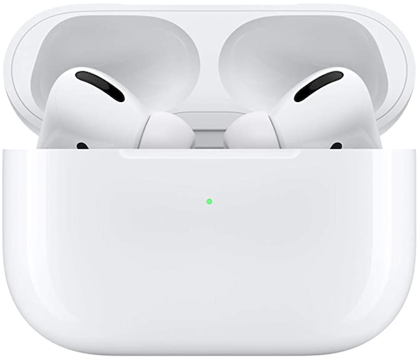 a white wireless earbuds in a case