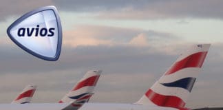 a close up of the tail fin of a plane