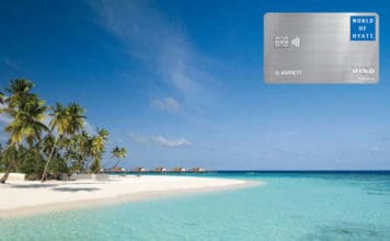a credit card on a beach