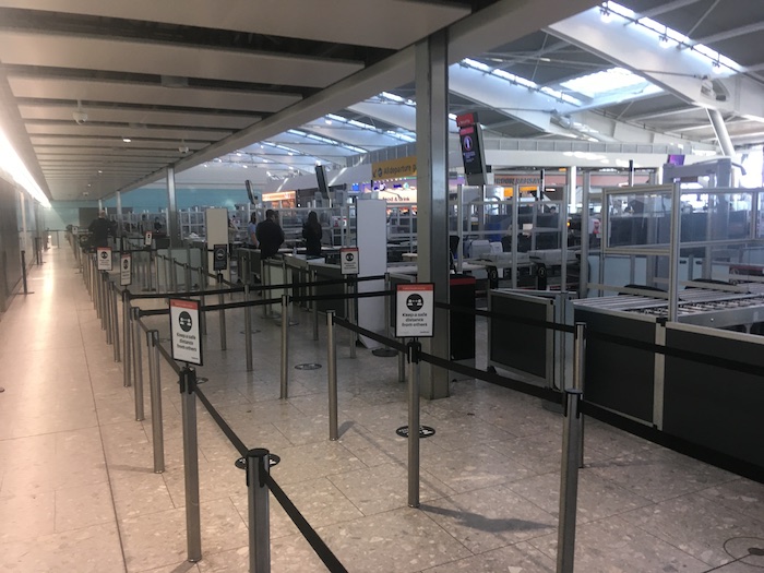 a check in area at an airport