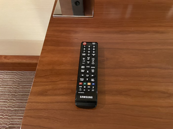 a remote control on a table