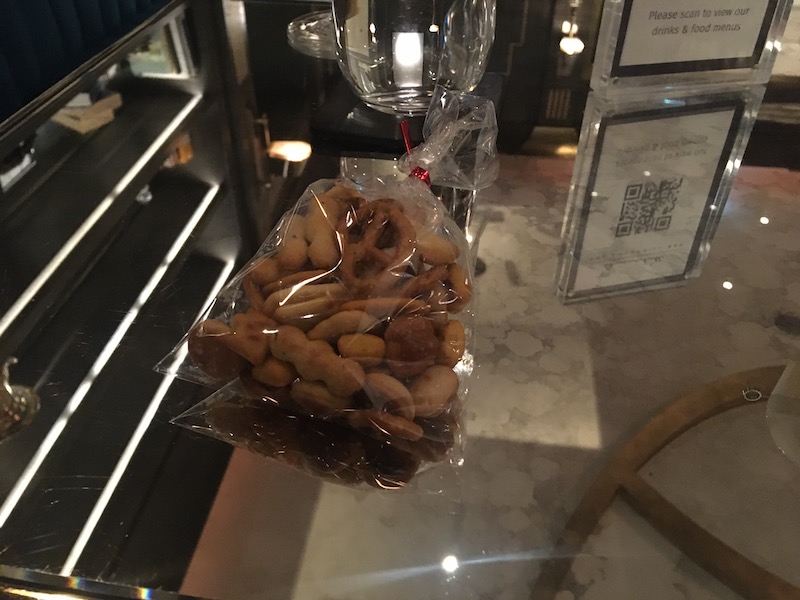 a bag of nuts and pretzels