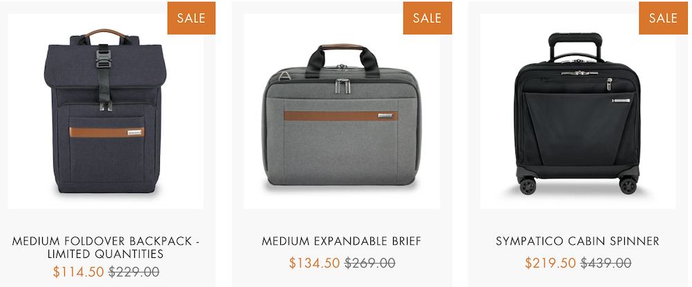 a grey and brown briefcase