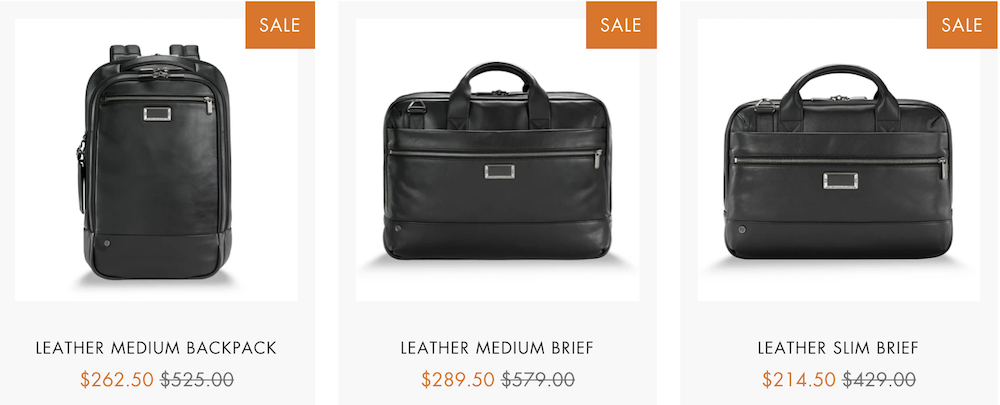 a black leather briefcase with a handle