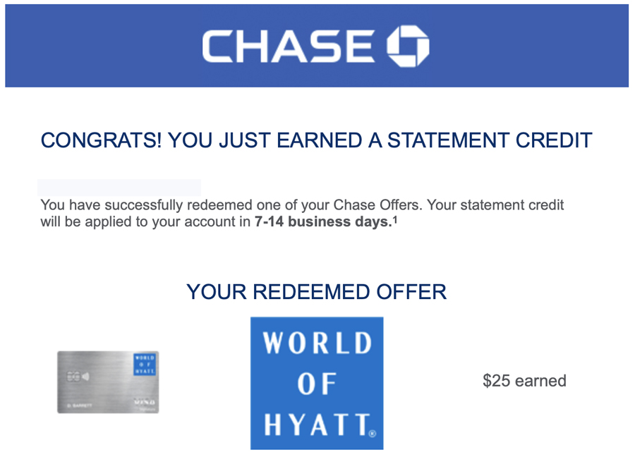 My Strange World Of Hyatt Credit Card Statement Credit
