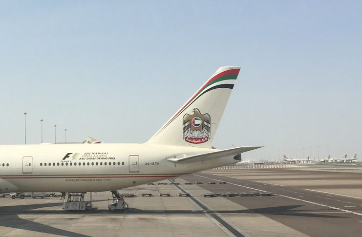 an airplane on the runway