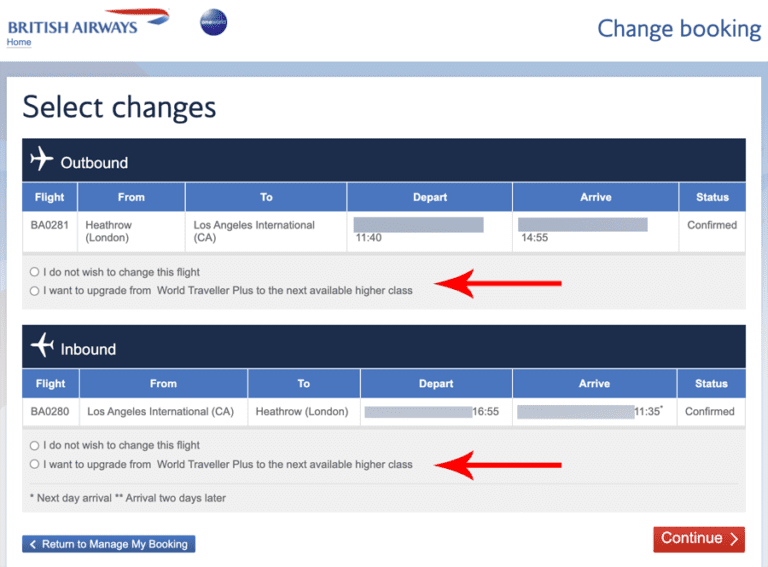 How to upgrade a British Airways booking with Avios (a stepbystep guide)