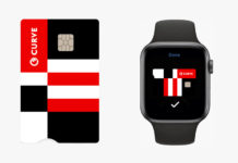 a smart watch and a credit card