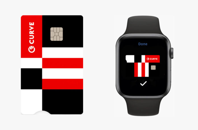 a smart watch and a credit card