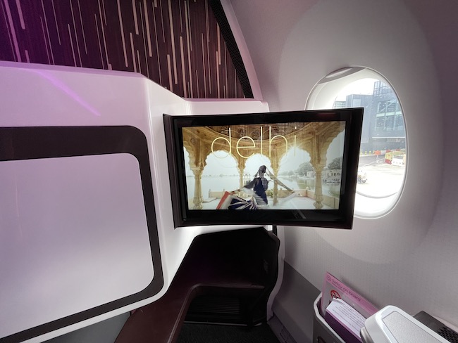 Seat 1K in the Virgin Atlantic A350 Upper Class cabin