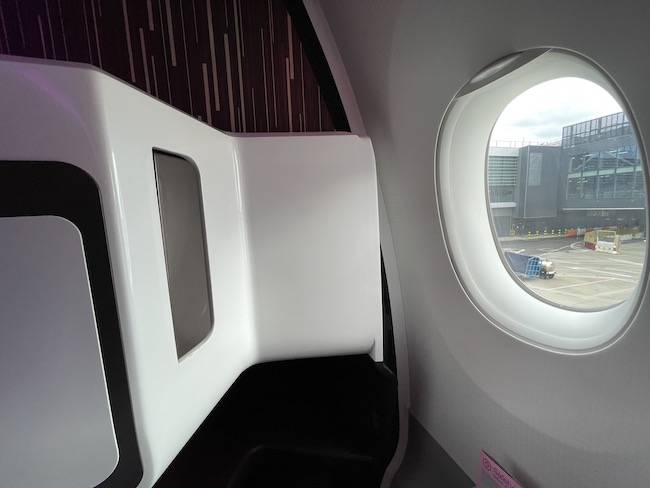 Seat 1K in the Virgin Atlantic A350 Upper Class cabin