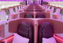 rows of seats in a plane