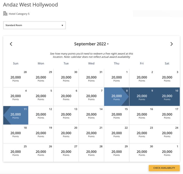 The new World of Hyatt award calendars are now live