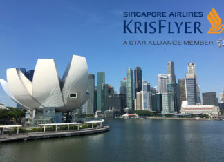 Singapore skyline with the marina