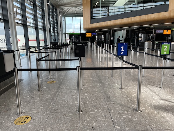 United Airlines gate at Heathrow Terminal 2