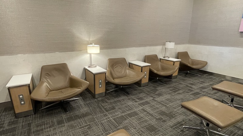 a row of chairs in a room