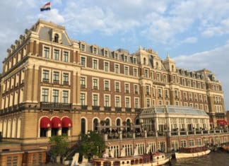Harrods with a boat on the water