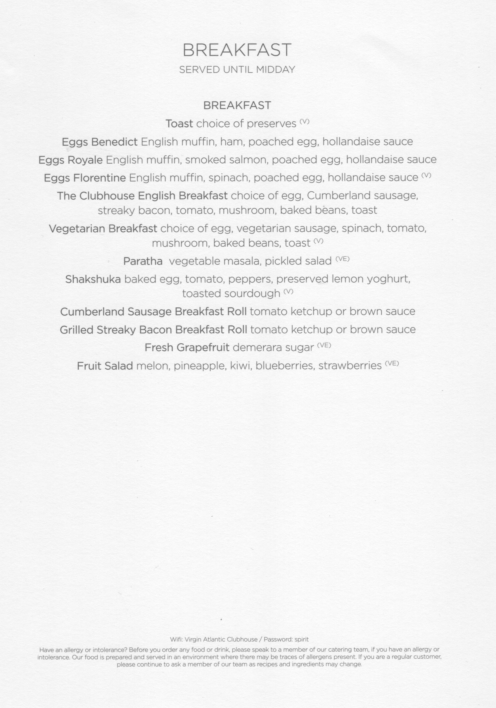a menu of breakfast and brunch