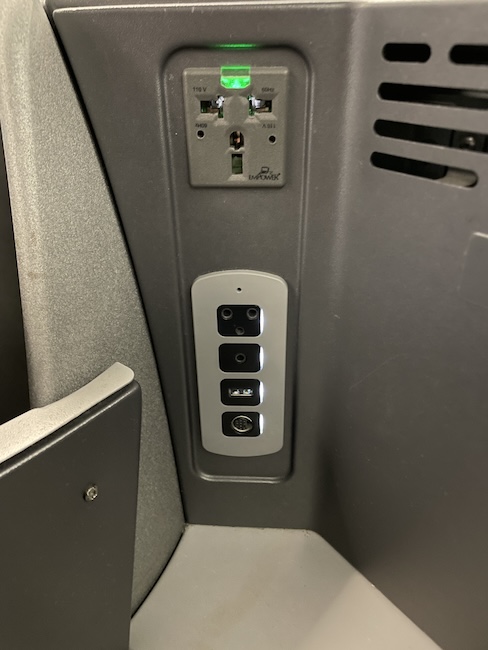 a close up of a power outlet