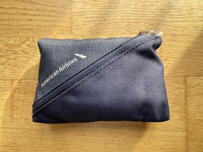 American Airlines Transcon Business Class amenity kit.