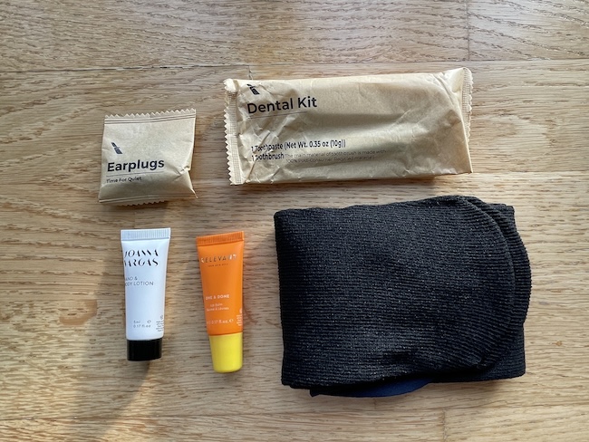 American Airlines Transcon Business Class amenity kit.