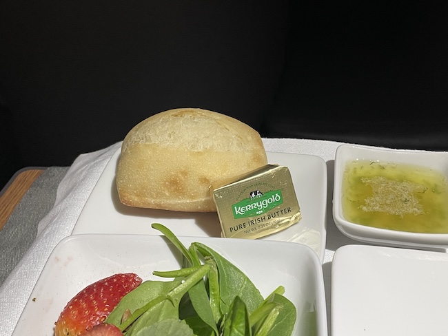 American Airlines business class dining.
