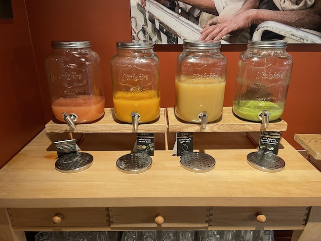 a group of jars of juice