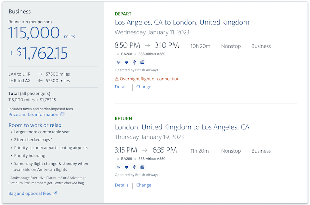 a screenshot of a flight schedule