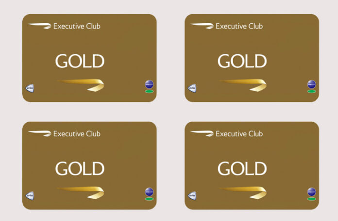 a group of gold cards