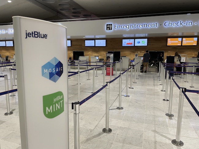 JetBlue Mint check-in at Paris CDG
