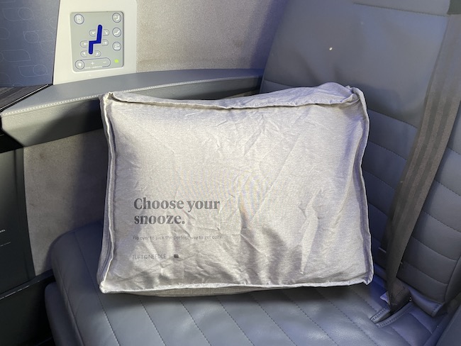 a pillow on a seat