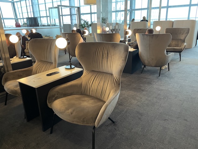 a group of chairs in a room