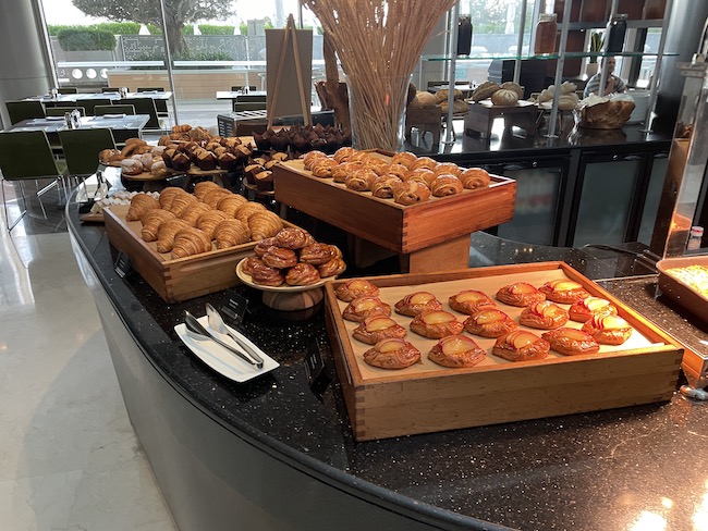 a table with food on it