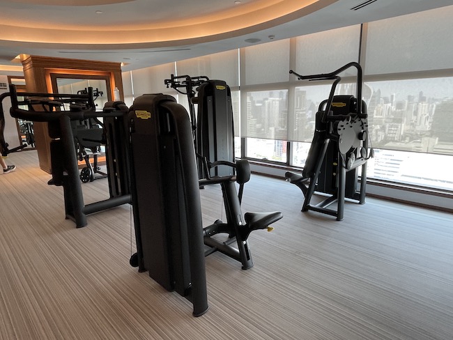 a room with exercise equipment