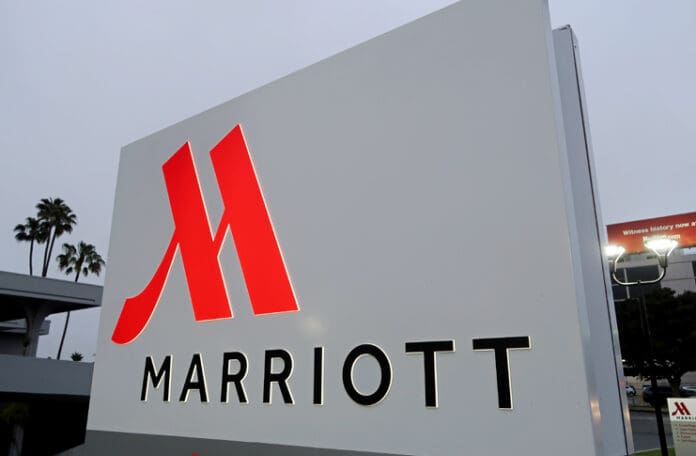 a sign with a red logo