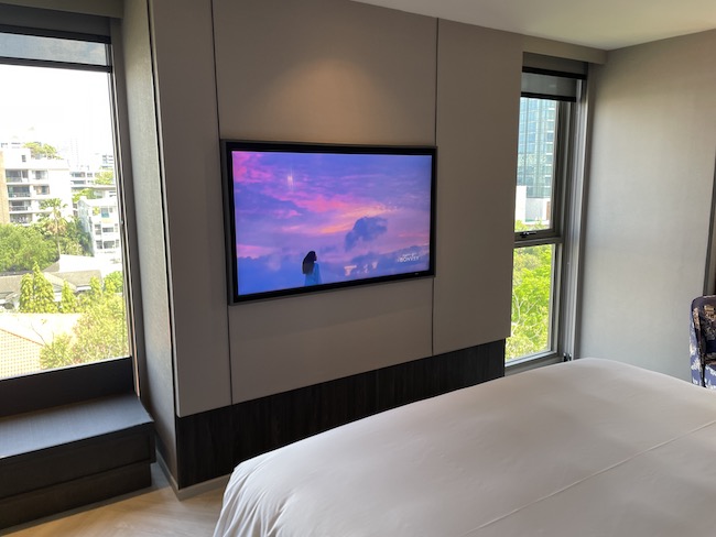 a tv on the wall