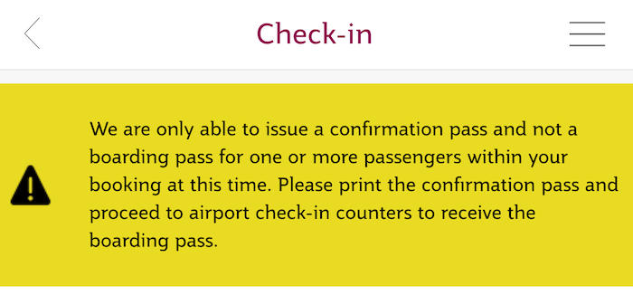 a yellow check-in card with black text