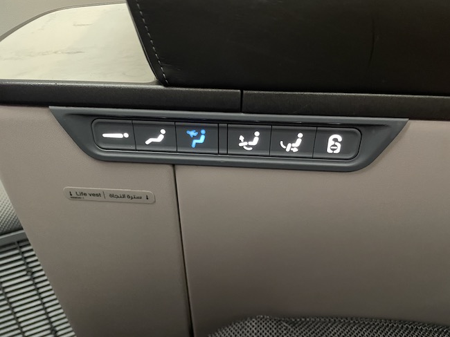 a seat controls in a car