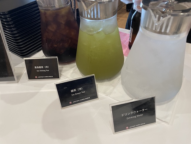 a group of drinks on a table
