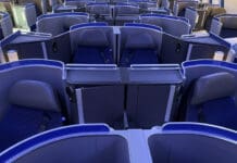 a group of seats in a plane