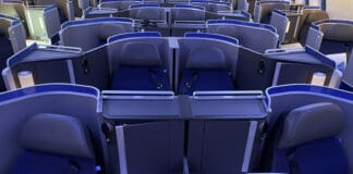 a group of seats in a plane