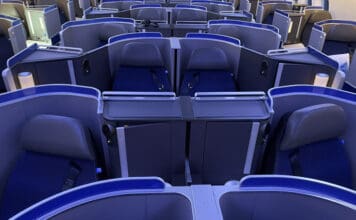 a group of seats in a plane