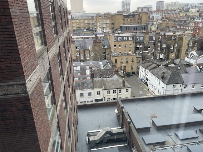 a view of a city from a window