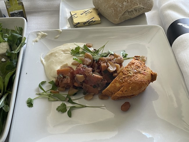 a plate of food on a table