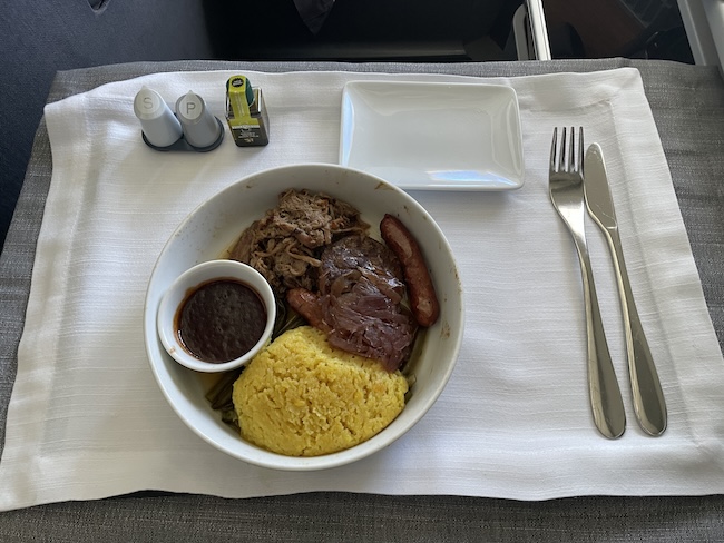 a bowl of food on a table