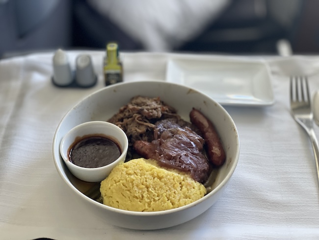 a bowl of food on a table