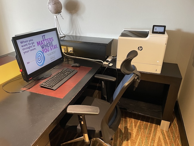 a computer on a desk