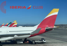 a plane parked on the runway