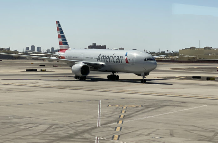 an airplane on the runway