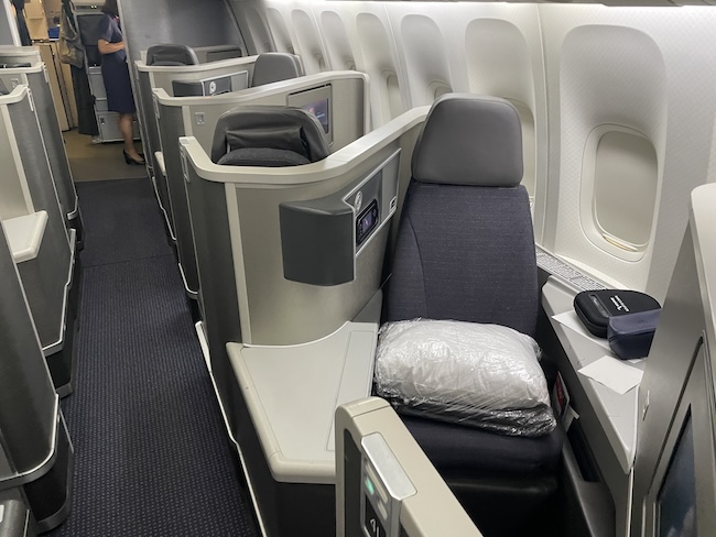 a row of seats in an airplane